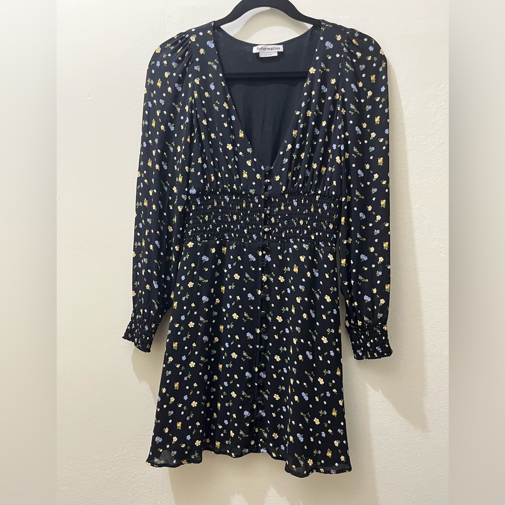 Reformation Alani Dress in Posie, Size 4